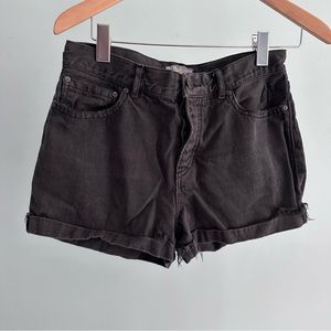 Black free people denim shorts 28